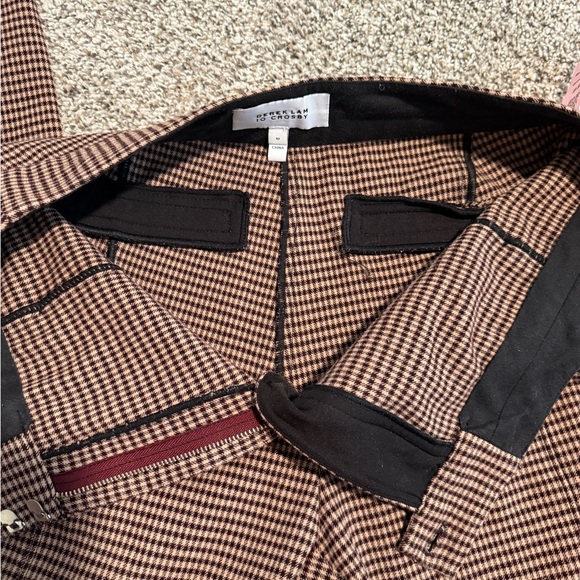 DEREK LAM 10 CROSBY BROWN STITCHED CREASE FLARE TROUSER SIZE 10 - Picture 5 of 9